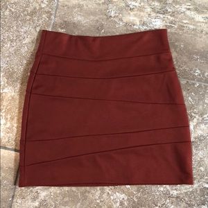 Burnt Orange Mini Skirt